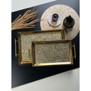 DUKA COLLECTION ELİZABETH SİMLİ TEPSİ KÜÇÜK BOY