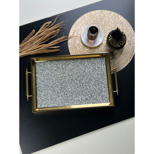 DUKA COLLECTION ELİZABETH SİMLİ TEPSİ BÜYÜK BOY