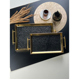 DUKA COLLECTION ELİZABETH SİMLİ TEPSİ KÜÇÜK BOY