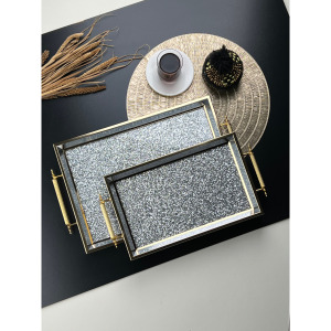 DUKA COLLECTION ELİZABETH SİMLİ TEPSİ KÜÇÜK BOY
