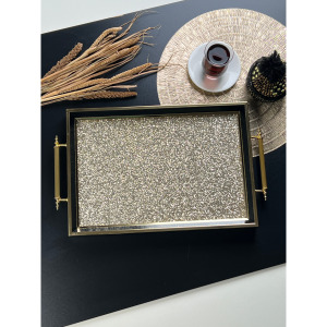 DUKA COLLECTION ELİZABETH SİMLİ TEPSİ BÜYÜK BOY