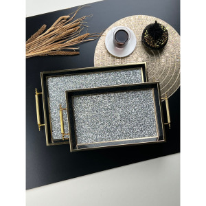 DUKA COLLECTION ELİZABETH SİMLİ TEPSİ KÜÇÜK BOY