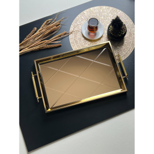 DUKA COLLECTION ELİZABETH AYNALI TEPSİ BÜYÜK BOY