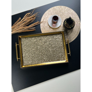 DUKA COLLECTION ELİZABETH SİMLİ TEPSİ BÜYÜK BOY